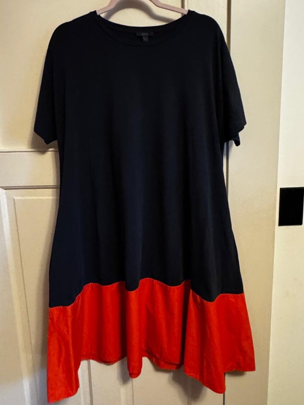 COS Black-Red Two Tone Dress